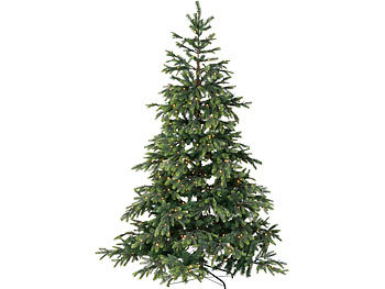 infactory Künstlicher Weihnachtsbaum mit 500 LEDs und 70 Ästen, 225 cm, grün