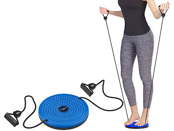 Taillentwister: PEARL sports Fitness Twisting Disk mit Expander für Bauch, Taille & Arme, Ø 24,5 cm
