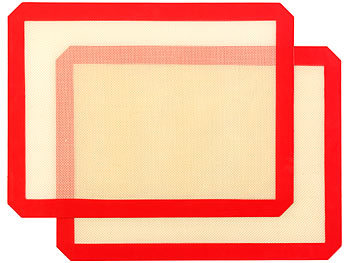 Rosenstein & Söhne 4er-Set Antihaft-Dauer-Backmatten aus Silikon, 30 x 40 cm, BPA-frei