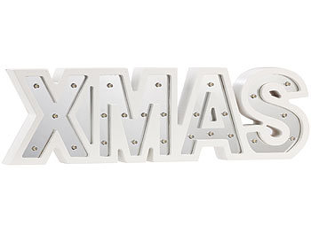 Weihnachtsdeko-Buchstaben beleuchtet Vintage