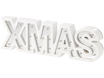 Deko-Schriftzug "XMAS" mit LED-Beleuchtung