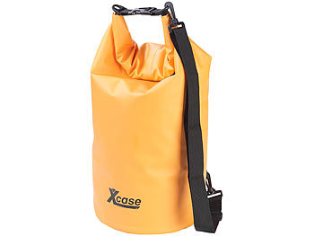 Xcase 3er-Set Wasserdichte Packsäcke aus Lkw-Plane, 5/10/20 Liter, orange