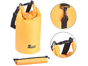 Outdoor Sack wasserdicht: Xcase Wasserdichter Packsack, strapazierfähige Industrie-Plane, 20 l, orange