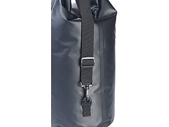 Xcase 3er-Set Wasserdichte Packsäcke aus LKW-Plane, 5/10/20 Liter, schwarz