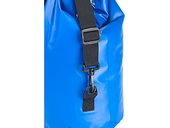 Xcase 3er-Set Wasserdichte Packsäcke aus Lkw-Plane, 5/10/20 Liter, blau