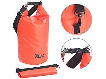Wasserfeste Packtaschen: Xcase Wasserdichter Packsack, strapazierfähige Industrie-Plane, 20 l, rot