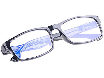 infactory Blaufilter Brille: Augenschonende Bildschirm-Brille mit