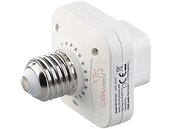 CASAcontrol E27-Lampenfassung mit kinetischem Funk-Taster (groß), bis 60 Watt