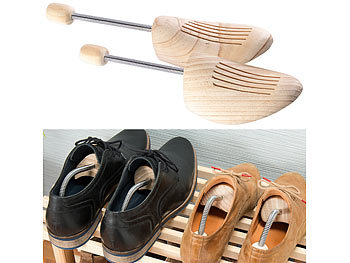 Pflege für alle Schuhe Delfa 1 Paar Holz Schuhspanner Schuhformer Schuhstrecker mit Metall-Spiralfeder 