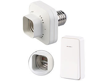 Kinetischer Schalter: CASAcontrol E27-Lampenfassung mit kinetischem Funk-Taster (kompakt), bis 60 Watt