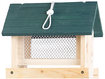 Royal Gardineer Vogel-Futterhaus-Bausatz, mit Silo, Echtholz, zum Aufhängen, 11-teilig