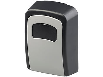 Xcase Kleiner Schlüsseltresor: Mini-Schlüssel-Safe zur Wandmontage,  1-mm-Aluminium, Zahlenschloss (Schlüsselsafe für 1 Schlüssel)
