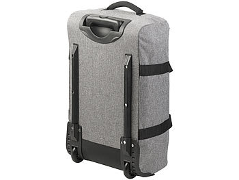 Xcase Faltbare 2in1-Handgepäck-Trolley & Reisetasche, 44 l, 2 kg, 2er-Set