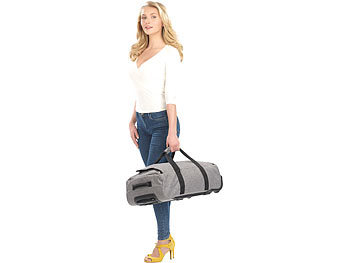 Xcase Faltbare 2in1-Handgepäck-Trolley & Reisetasche, 44 l, 2 kg, 2er-Set