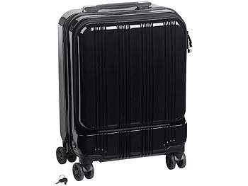 Trolley Boardcase 50 cm Koffer Trolly Handgepäck mit TSA London carbon silber 
