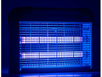 Lunartec UV-Insektenvernichter mit 2 austauschbaren UV-Röhren, 2.000 V, 20 Watt