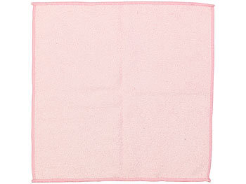 Sichler Beauty 40 Mikrofaser-Kosmetiktücher zur Gesichtspflege, rosa/grau, 30 x 30 cm