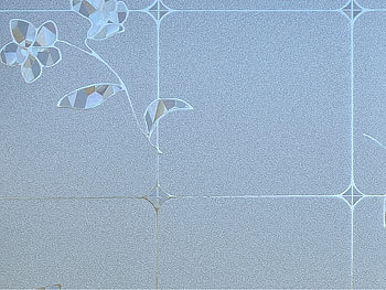 infactory 3D-Sichtschutz-Folie "Floral", statisch haftend, 40x200 cm