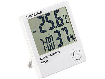 Mini Auto Digital Uhr LCD Thermometer KFZ Temperatur Wecker Außen und Innen 