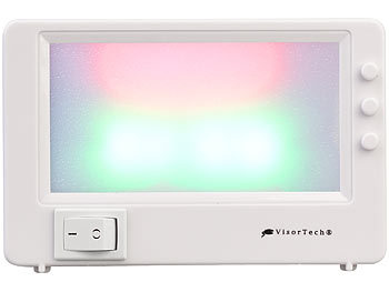VisorTech TV-Simulator zur Einbrecher-Abschreckung, USB-Betrieb, 28 LEDs, 1,5 W