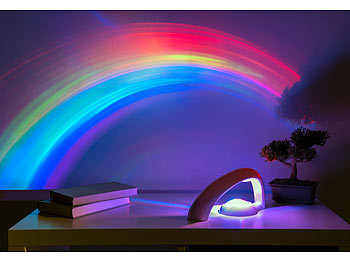 Playtastic LED-Regenbogen-Projektionsleuchte für Schlaf- und Kinderzimmer, Timer