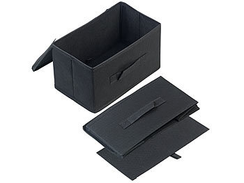 PEARL 4er-Set kleine Aufbewahrungsboxen mit Deckel, faltbar, 25 x 15 x 15 cm