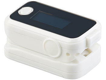 newgen medicals Medizinischer Finger-Pulsoximeter mit OLED-Farbdisplay, Bluetooth, App