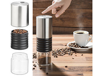 Elektrische Akku-KaffeemÃ¼hle mit Keramik-Mahlwerk, USB Ladebuchse / KaffeemÃ¼hle