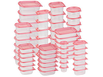Vorratsdosen 10 tlg SET Vorratsbehälter Frischhaltedosen Kunststoff Pink 7904 