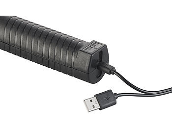 PEARL Elektrische Fliegenklatsche mit Akku, ladbar per USB, orange/schwarz