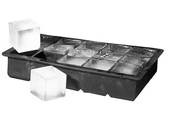 2er Pack Eiswürfel aus Silikon XXL/Eiswürfelform /Eiswürfelbereiter mit Trichter 