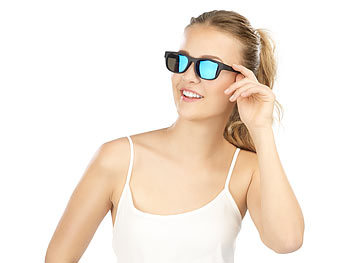 PEARL 2er-Set 3in1-Bildschirm-Brillen mit Sonnen- und Nachtsicht-Aufsatz