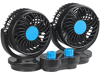 12V Ventilator für Auto KFZ Lüfter Säulenventilator Car Doppellüfter Kühler Fan