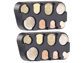 BSTEle Euro Münze Box Runde Münz Aufbewahrungsbox Geldbörse aus Aluminiumlegierung für Euro Münzen 