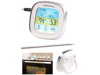 Kabel und Metallfühler Digitales Bratenthermometer bis 250°C magnetisch Alarm 
