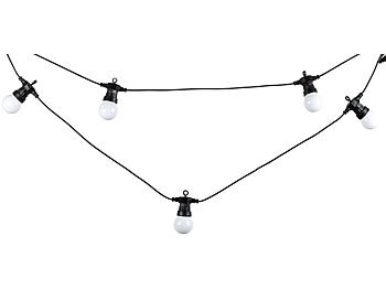 Lunartec Party-LED-Lichterkette m. 10 LED-Birnen, 3 Watt, IP44, warmweiß, 4,5 m