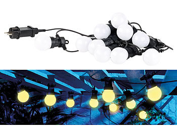 Lunartec Party-LED-Lichterkette m. 10 LED-Birnen, 3 Watt, IP44, warmweiß, 4,5 m