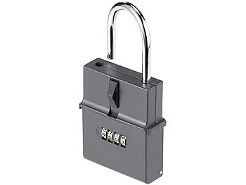 Xcase Bügel-Schlüssel-Safe, 0,8-mm-Stahl, Zahlenschloss, flexible Anbringung