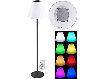 Solar-LED-Steh-Lampe mit Speaker zum Streamen von Musik von Smartphone,und Tablet-PC, Bluetooth