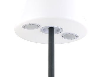 Lunartec Solar-LED-Stehleuchte, Lautsprecher, Bluetooth, Versandrückläufer