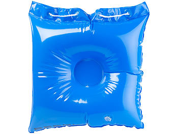 PEARL 4er-Set 2in1-Strandtaschen mit aufblasbarem Schwimmkissen, 31 x 33 cm
