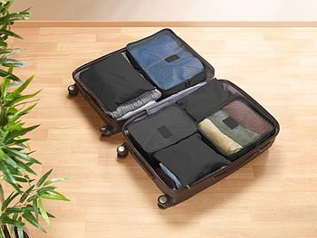 Rojeam Koffer Organizer Set 6-teilig Reisetasche in Koffer Wäschebeutel Aufbewahrungstasche Kleidertaschen Gepäck Aufbewahrung Taschen Rotes Leopardkorn