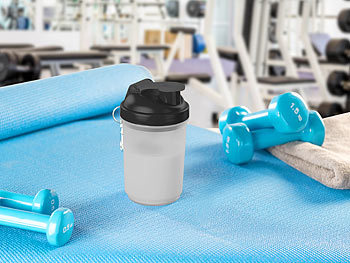 PEARL sports Fitness-Drink-Shaker mit Mischball, 500 ml, BPA-frei