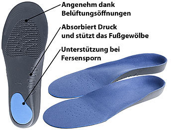 bequeme Schuheinlagen: PEARL sports Komfort-Schuheinlage, gepolsterte Fersen- & Ballenregion, Gr. 36 - 38