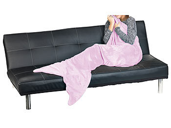 Weiche Meerjungfrau-Decke mit Flosse fÃ¼r Kinder, 140 x 60 cm, rosa / Decke