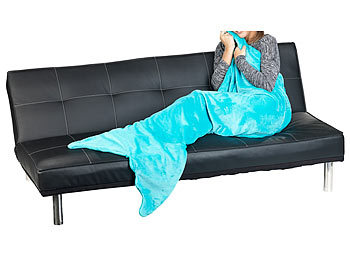 Weiche Meerjungfrau-Decke mit Flosse fÃ¼r Erwachsene, 180 x 70 cm, grÃ¼n / Decke