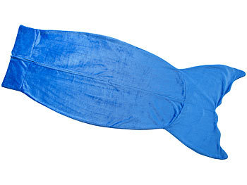 Wilson Gabor Weiche Meerjungfrau-Decke mit Flosse für Erwachsene, 180 x 70 cm, blau