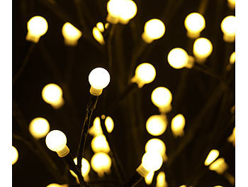 beleuchteter Deko Baum mit Timer-Funktion 1x Baum Batteriebetriebene Weihnachtsdekoration für Haus und Garten com-four® LED Gartenstecker in Tannenbaumform