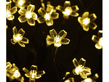 Lunartec LED-Baum mit 64 beleuchteten Blüten, 45 cm, IP44, Versandrückläufer