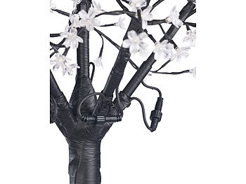 Lunartec LED-Deko-Baum mit 600 beleuchteten Blüten, 250 cm, für innen & außen